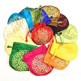 2021 11X12cm Silk Jewellery pack bags many Colour mixture 20pc/lot
