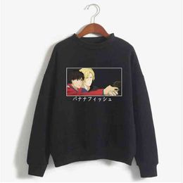 Harajuku Banana Fish Unisex Hoodies Japanese Anime Printed Men's Hoodie Streetwear Casual Sweatshirts H1227