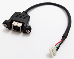 Cables, USB2.0 B Female Socket Printer Panel Mount to Pitch 2.0mm 5Pin Housing PCB Motherboard Cable 25CM/2PCS