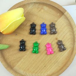 20pcs 11*20mm Enamel Cute Animal Components Gummy Bear Alloy Drop Oil Charms for Making Earrings Pendants Necklaces Keychain Jewelry Findings