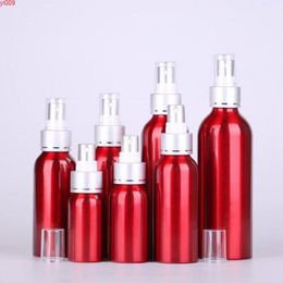 30ml 50ml 100ml Red Spray Pump Bottle 120ml Moisturizing Toner Aluminum Metal 150ml Empty Cosmetic Packing 200mljars