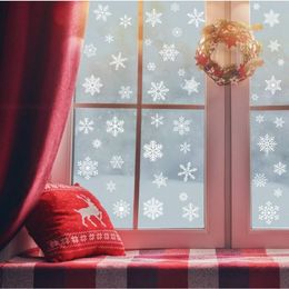 -Wandaufkleber PVC selbstklebende Schneeflocken-Aufkleber Weihnachtsdekorationen für Home Weihnachten DIY Papier Handwerk auf dem Fenster Natal