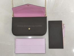 new 3-piece set luxury Womens handbag chain shoulder bags designers cross body bag style women handbags