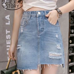 Faldas Mujer Moda Skirts Womens Hairy Lady Style Character Group Female Short Cowboy Semi Pack Hip Skirt 2165 50 210415