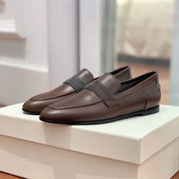 Ms light Italian luxury fashion dress shoes joker loafers original single high quality of goods