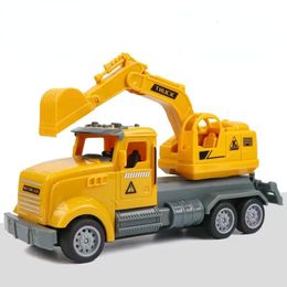 Simulation Inertial Excavator Diecast Engineering Car Crane Dump Truck Models Truck Toys for Children Kids Vehicle Toys Gift