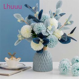 Simulation Nordic Bouquet Dining Table Floriculture Decoration Flower Mori Style Living Room Decoration Artificial Fake 211104