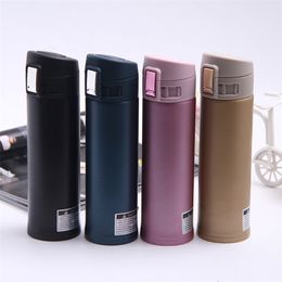 4 Colours 500ml Thermos Stainless Steel Mug Insulated Cup Coffee Tea Water Bottle Flask For Driving 210423
