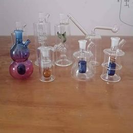Glass Water Pipe Bong Bubbler Bongs Dab Rig Borosilicate Smoking Accessories Transparent Coloured Crafts Smoke pipes Bowl