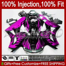 Injection Kit For HONDA CBR600RR CBR600 CC 2013 2014 2015 2016 2017 2018 2019 2020 Body 57No.92 CBR 600RR 600CC CBR 600 RR Pink flames F5 13 14 15 16 17 18 19 20 OEM Fairing