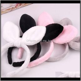 Fashion Cute Rabbit Ears Headbands Women Girls Makeup Washing Face Hairbands Turband Headwear Wm6Um B948D