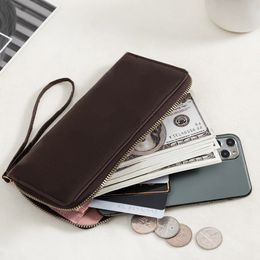 2021 Single Zipper Wallet Fashion Way to Carry Around Money, Card and Coins Men Women Leather Purse Cards Holder