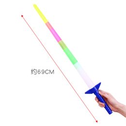 69cm large four-bar light-emitting shrink stick Colourful flash rod four-section telescopic fluorescent stick holiday props