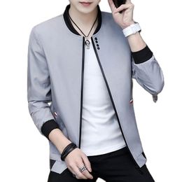 Autumn Cotton Jacket Men Slim Casual Baseball Jackets For Men Stand Collar With Zipper Coat Homme Fashion Men Clothing M-4XL 211025