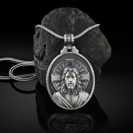 -Christian Jésus Pendentif Catholique Collier Collier Collier Collier Religieux Accessoires Médaille