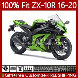 Injection Fairings For KAWASAKI NINJA ZX-10R ZX 10 R 1000 CC ZX1000 C 16-20 105No.5 ZX 10R 1000CC 2016 2017 2018 2019 2020 ZX-1000 ZX10R 16 17 18 19 20 OEM Body green stock blk