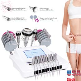 Body Slimming Ultrasound Cavitation Infrared Fat Burner Massager 40K RF Therapy Beauty Machine