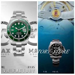 2 Colours Best Factory New 904L 40MM Automatic VR Version Cal.3135 Watch Swiss Cerachrom Ceramic Bezel Watches Dive Swimming Men Wristwatches