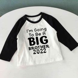 I Am Going To Be A Big Brother/sister 2022 Kids Boys Girls Long Sleeve Tshirts Brothers Siters Family Looking Shirts Drop Ship G1224