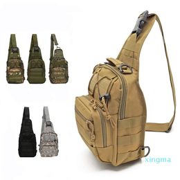 Canvas Riding Bag Camouflage Field Sports Small Waist Shoulder Diagonal Outdoor Tactical Chest Camping Hiking Bags