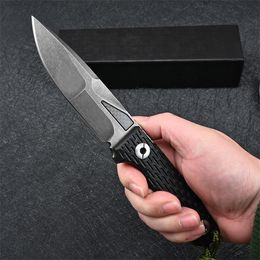 High Quality Survival Straight Knife D2 Steel Black/White Stone Wash Drop Point Blade Full Tang G10 Handle Fixed Knives With Kydex