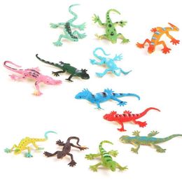 Gecko Small Plastic Lizard Simulation Reality Decoration Children's Toys 12 Pcs Decorative Objects & Figurines