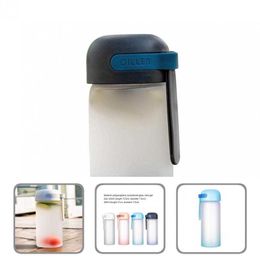 Cylinder-shaped High Hardness Cylinder-shaped Good Sealing Glass Water Bottle for Camping Y0915