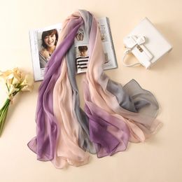2021 summer women scarf fashion soft Crepon candy Colour silk scarves shawls and pashmina lady caps female bandanas large Foulard