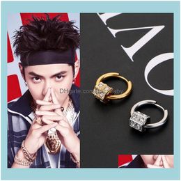 Jewelryunusual Shine Gold Sier Colour Earrings Trend For Men Women Piercing Hoops Teens Korean Fashion Ear Cuffs Hoop & Hie Drop Delivery 202