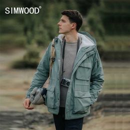 Autumn Winter Warm Fleece Linner Coats Oversize Loose Thick Cargo Jackets Hooded Outerwear SK130801 211204