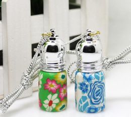 3ML Empty Perfume Refillable Bottles Glass Essential Oil Roll On Roller Ball Polymer Clay Bottle