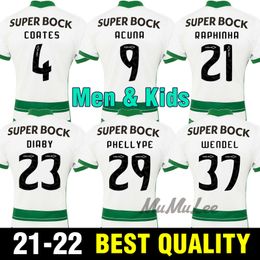 21 22 Sporting Lissabon Fussball Jersey Phellype 2021 2022 C.Ronaldo B.Ferrandes Football Hemd Home COATES ACUNA S.atten Jovane Herren Kids Kit