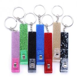 Smoking Colourful Portable Acrylic Dry Herb Tobacco Preroll Rolling Roller Cigarette Cigar Holder Clip Innovative Design Finger Ring High Quality DHL