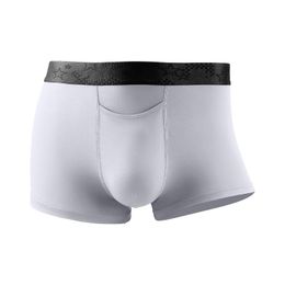 Underpants Men Sexy Transparent Penis Ice Silk Underwear -style Separation Solid Colour Boxer Trousers Breathable Student Pants