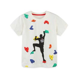 Jumping Metres Summer Ice Cream Print Cotton Boys Girls T Shirts Selling Baby Clothes Short Sleeve Kids Tops 210529