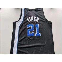 0098rare Basketball Jersey Men Youth women Vintage tigers Larry Finch Black Size S-5XL custom any name or number
