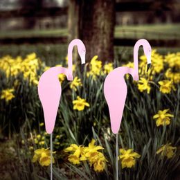 Swirl Bird Flamingo Wind Spinner Garden Yard Spinning Decoration With The Slight Home Decor Decorative Objects & Figurines