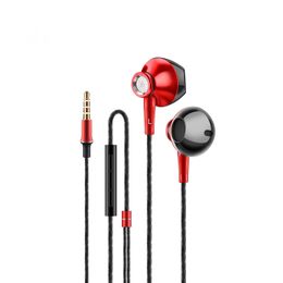 Wired Earphones Handsfree Mic 3.5mm Stereo Sound Headset Earbuds Earpieces Microphone Noise Cancelling Headphone