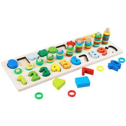 3 in 1 Early Education Math Toys Shape Digital Logarithm Board for 2 to 6 Years Old Kindergarten Children's Supplies