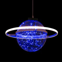 New Arrival Shine LED Flash Star Ball Wedding Decoration Space Planet Hanging Ornament Chandelier Crafts