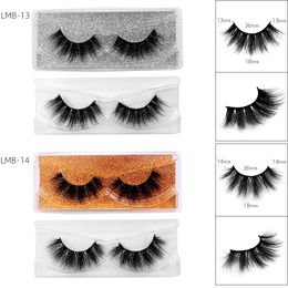 Handmade Reusable Mink Fake Eyelashes Extensions Soft & Light Curly Crisscross Thick Natural 3D False Lashes Eyes Makeup For Women Beauty 15 Models DHL