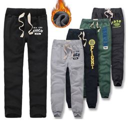 Winter Pants Men Thick Cotton Sweatpants Full Length Trousers soft and breathable joggers size S to 3XL 211112