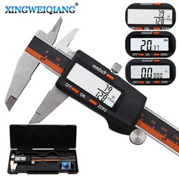 Stainless Steel Digital Display Calliper 150mm Fraction MM Inch High Precision LCD Vernier 210922