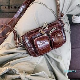 2024 Designer- Women Shoulder Bags Leopard Print Tote Womens Bag Zipper Small Messenger Chain Lady Handbag Female Crossbody