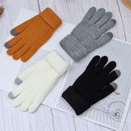 Party Supplies Adult Plüsch verdickte kältebeständige und warme Reithandschuhe Herren Damen Touchscreen-Handschuhe P7