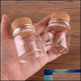 Packing Office School Business & Industrial24Pcs 47*50*3M 50Ml Mini Glass Wishing Bottles Tiny Jars Vials With Cork Stopper Wedding Gift Dro