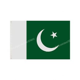 Pakistan Flags National Polyester Banner Flying 90 x 150cm 3 * 5ft Flag All Over The World Worldwide Outdoor can be Customised