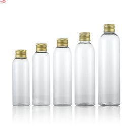 50pcs 100ml/200ML Aluminium Cap clear Bottles Cosmetic Bottle for Portable Cosmetics Perfume Refillable With inner pluggood qty