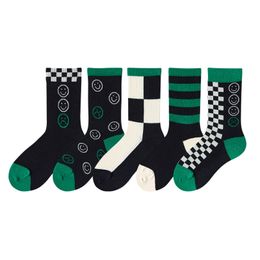 Women's Socks Checkerboard Design Tide Ins Sports Cotton Online Celebrity