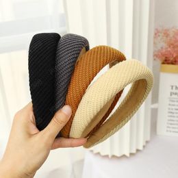 Fashion Women Headband Knitted Hairband Warm Soft Headwear Solid Colour Casual Turban Hair Accessories